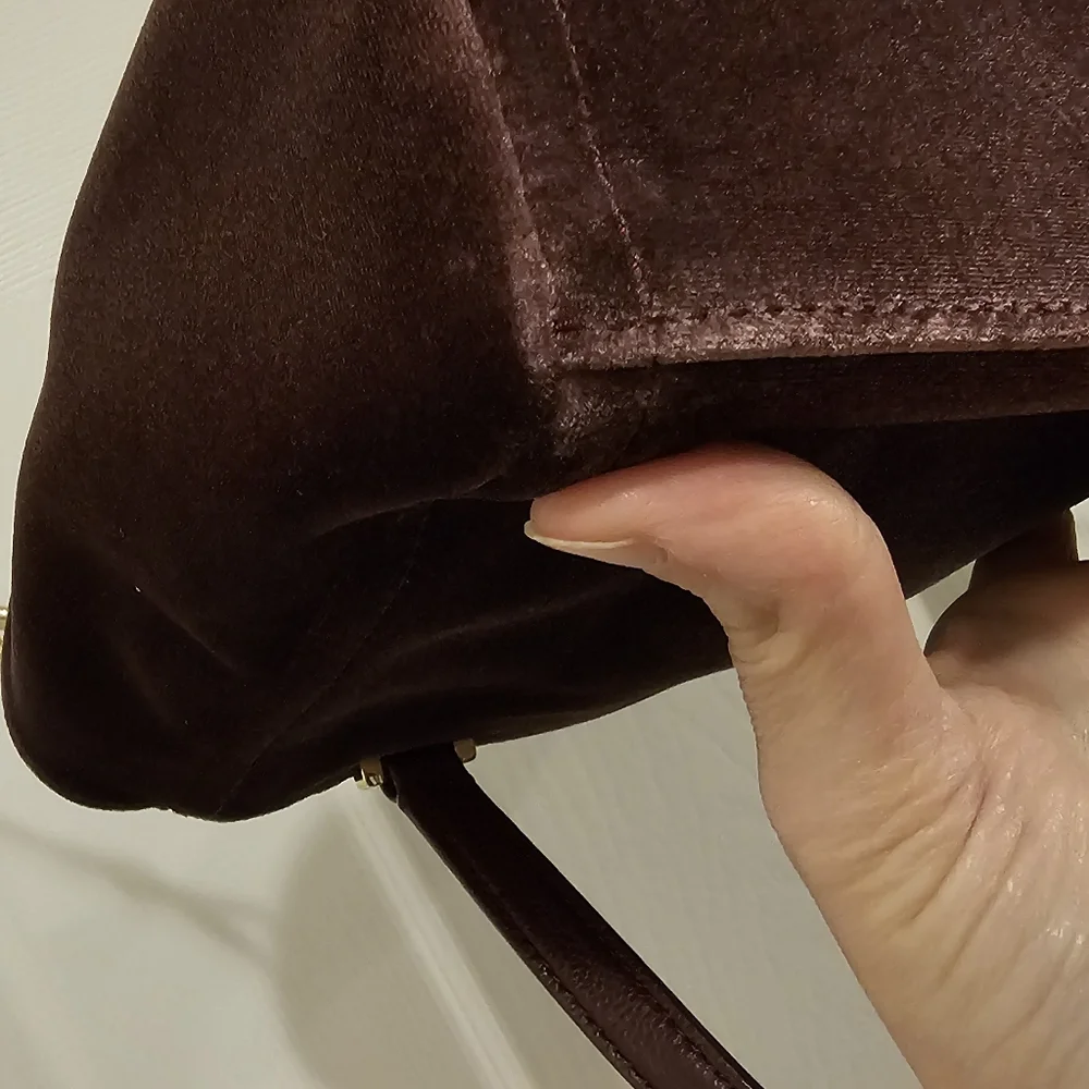 Kate Spade EUC Velvet Mini Kona Satchel Crossbody Bag in Purple
